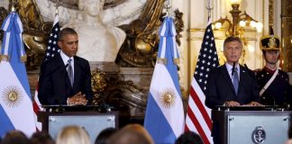 Los presidentes de Argentina y Estados Unidos brindaron una conferencia de prensa en conjunto