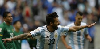 El Pocho Lavezzi arrancó como titular y convirtió un gol ante a selección de Bolivia.